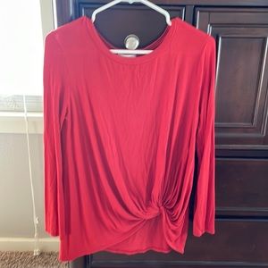 Red long sleeve shirt